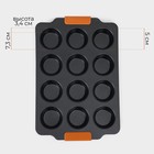 Форма для выпечки Magistro «French Bakery. Круг», 39×26.3×3.4 см, 12 ячеек, антипригарное покрытие - Фото 4