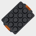 Форма для выпечки Magistro «French Bakery. Круг», 39×26.3×3.4 см, 12 ячеек, антипригарное покрытие - Фото 6