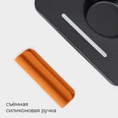 Форма для выпечки Magistro «French Bakery. Круг», 39×26.3×3.4 см, 12 ячеек, антипригарное покрытие, чёрная