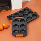 Форма для выпечки Magistro «French Bakery. Круг», 39×26.3×3.4 см, 12 ячеек, антипригарное покрытие - Фото 9