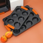 Форма для выпечки Magistro «French Bakery. Круг», 30.5×18×3 см, 6 ячеек, антипригарное покрытие - Фото 10