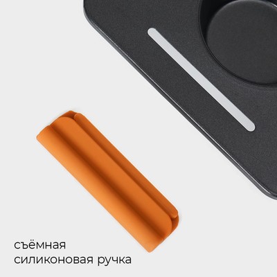 Форма для выпечки Magistro «French Bakery. Круг», 30.5×18×3 см, 6 ячеек, антипригарное покрытие, чёрная
