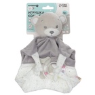 Комфортер - игрушка для сна новорожденных, Крошка Я «Серый мишка», погремушка, прорезыватель, серый - Фото 13