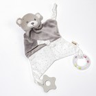 Комфортер - игрушка для сна новорожденных, Крошка Я «Серый мишка», погремушка, прорезыватель, серый - Фото 3