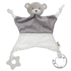 Комфортер - игрушка для сна новорожденных, Крошка Я «Серый мишка», погремушка, прорезыватель, серый - Фото 6