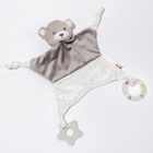 Комфортер - игрушка для сна новорожденных, Крошка Я «Серый мишка», погремушка, прорезыватель, серый - Фото 6