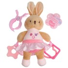 Подвеска мягкая на кроватку/коляску M&B «Зайка», погремушка, прорезыватель, от 3 мес. - Фото 2