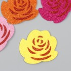 Декор для творчества EVA "Розы" 7х6х0,2 см блёстки набор 6 шт 13х15 см - Фото 2