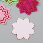 Декор для творчества EVA "Цветы" 7,5х7,5х0,2 см блёстки набор 6 шт 13х15 см - Фото 3