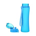 Бутылка для воды, с поильником, 600 мл, голубая - Фото 4