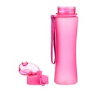 Бутылка для воды, с поильником, 600 мл, розовая - Фото 4
