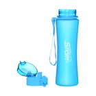 Бутылка для воды, 600 мл, SPORT, 600 мл, с поильником, голубая - Фото 4