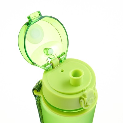 Бутылка для воды SPORT, 600 мл, с поильником, зеленая