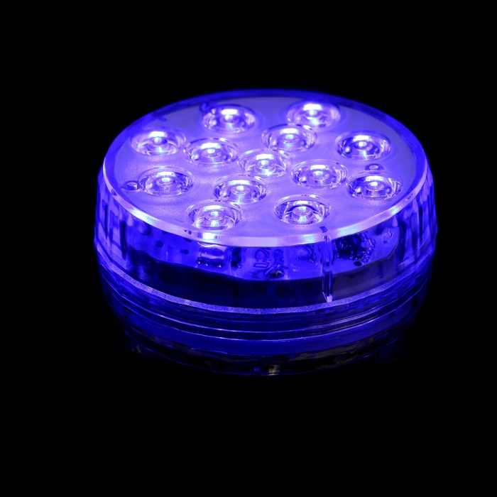 Светильник подводный, 13 LED, 4 Вт, IP68, RGB, таймер, от батареек 3*ААА (не в компл.) - фото 1890480783
