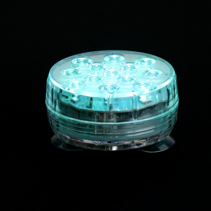 Светильник подводный с ПДУ, 13 LED, 4 Вт, IP68, RGB, таймер, от батареек 3*AAA (не в компл.)   99494 - фото 1928564411