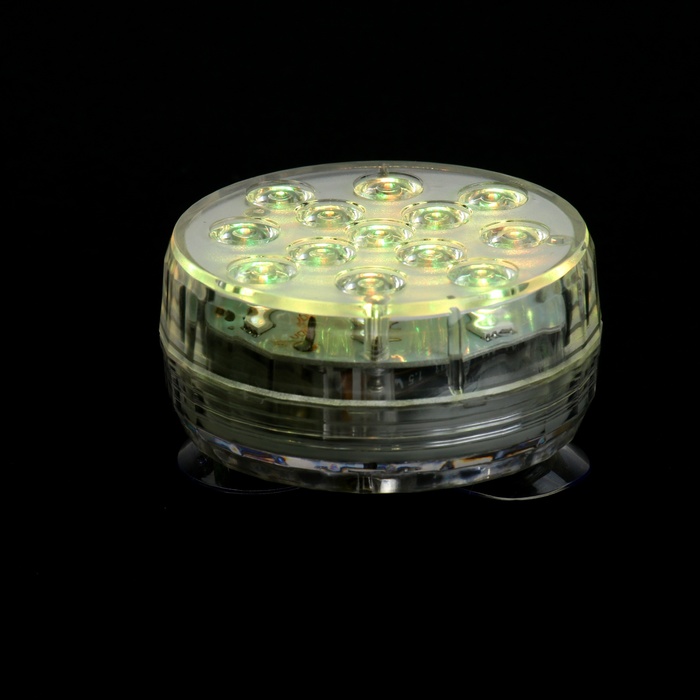 Светильник подводный с ПДУ, 13 LED, 4 Вт, IP68, RGB, таймер, от батареек 3*AAA (не в компл.)   99494 - фото 1928564413