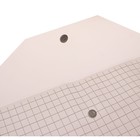 Набор папок-конвертов на кнопке А4, 140 мкр, 20 штук, клетка прозрачная, МИКС - Фото 3