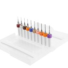 Набор сверл для ЧПУ печатных плат ТУНДРА, карбид вольфрама, 0.3 - 1.2 мм, 3.2 мм, 10 шт. - Фото 3