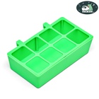 Кормушка для кормления, 16.9×8.9×4.4 см, с защитой на 8 ячеек, пластик, зелёная - Фото 2