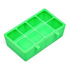 Кормушка для кормления, 16.9×8.9×4.4 см, с защитой на 8 ячеек, пластик, зелёная - Фото 3