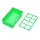 Кормушка для кормления, 16.9×8.9×4.4 см, с защитой на 8 ячеек, пластик, зелёная - Фото 4