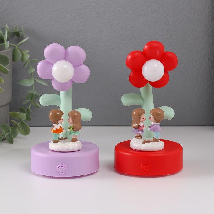 Фигурка светящаяся «Малыши под цветочком», 8×8×15 см, МИКС - Фото 1