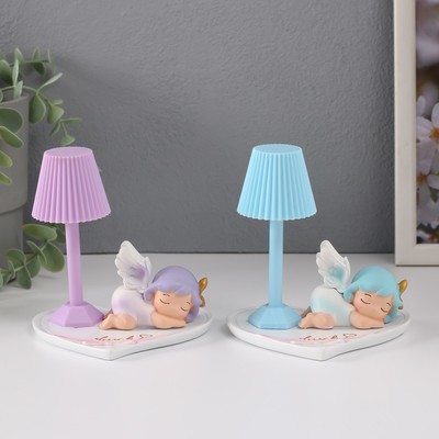 Фигурка светящаяся «Спящая малышка-ангел», 10.8×10.5×11 см, МИКС