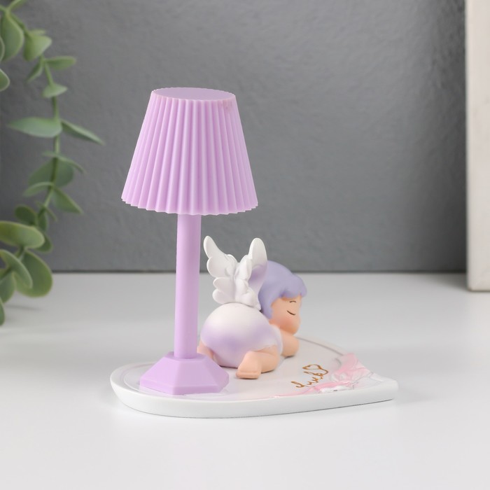 Сувенир пластик свет "Спящая малышка-ангел" МИКС 10,8х10,5х11 см