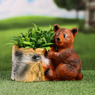 Фигурное кашпо "Медведь" 22х12х14см - фото 23924596