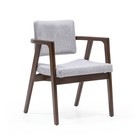 Кресло обеденное COZY MOOD, каркас бук, ткань полиэстер, цвет silver - фото 298596863