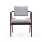 Кресло обеденное COZY MOOD, каркас бук, ткань полиэстер, цвет silver - Фото 4