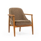 Кресло для гостиной WARM VIBES, каркас бук, ткань полиэстер, цвет olive khaki - Фото 1