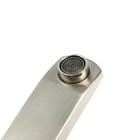 УЦЕНКА Смеситель для ванны ZEIN, квадрат, короткий излив, с душевым набором, нерж.сталь, сатин - Фото 5