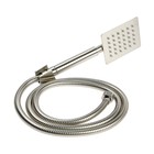 УЦЕНКА Смеситель для ванны ZEIN, квадрат, короткий излив, с душевым набором, нерж.сталь, сатин - Фото 7