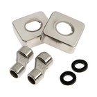 УЦЕНКА Смеситель для ванны ZEIN, квадрат, короткий излив, с душевым набором, нерж.сталь, сатин - Фото 8