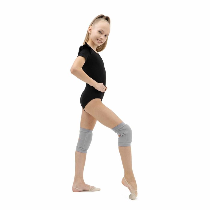 Наколенники для гимнастики и танцев Grace Dance, с уплотнителем, р. XXS, 3-5 лет, цвет серый