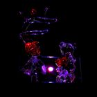 Сувенир стекло "Медвежонок с сердцем у розы" световой, 7х9,2х10 см - Фото 6