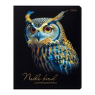 Тетрадь 48 листов в клетку на скрепке "Благородные птицы", матовая ламинация, 3D фольга, МИКС (комплект 5 шт) - фото 23839336