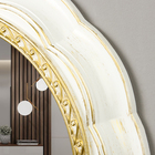 Зеркало интерьерное, настенное, D=50,7 см, белый с золотом - Фото 2