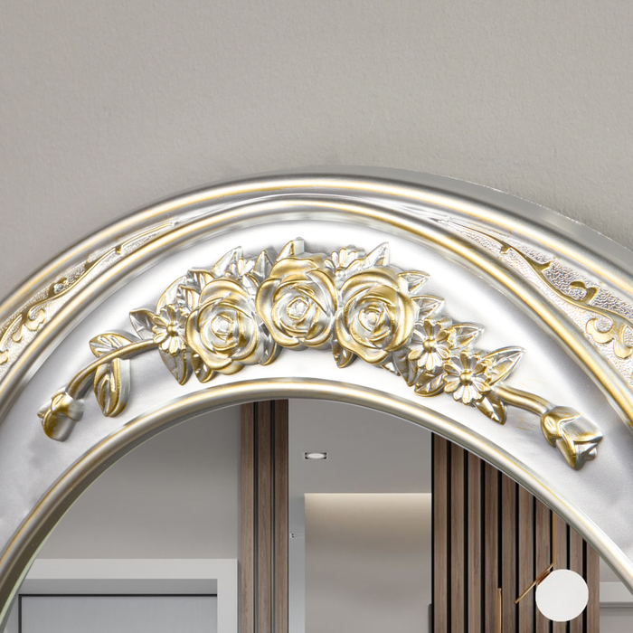 Зеркало интерьерное, настенное, 63,5х53,5 см, серебро с золотом