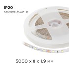 Светодиодная лента Apeyron 12В, SMD3528, 5 м, IP20, 4.8Вт/м, 60 LED/м, 6500К - фото 23839371