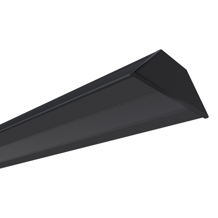 Алюминиевый профиль Apeyron, 28.5х10.4 мм, встраиваемый, 2 м, черный расс., аксессуары