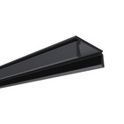 Алюминиевый профиль Apeyron, 15.2х6 мм, накладной, 1 м, черный рассеиватель, аксессуары - фото 9476321