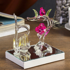 Сувенир стекло "Лебеди у роз" световой, 7х9,2х10 см - Фото 4