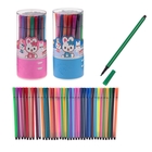 Фломастеры, 36 цветов, в пластиковом тубусе, вентилируемый колпачок, МИКС - Фото 1