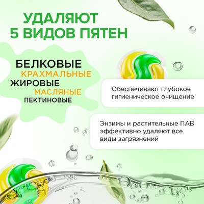 Капсулы для стирки Synergetic гипоаллергенные Color, биоразлагаемые,100 шт.