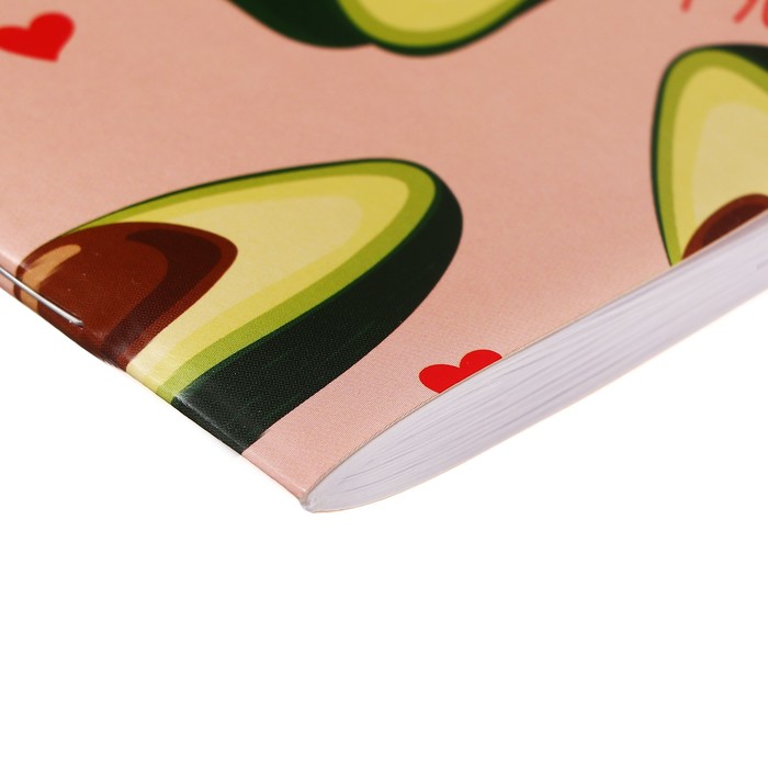 Скетчбук 165 х 165 мм, 40 листов "Авокадики", обложка мелованный картон, блок 100 г/м²