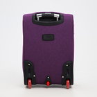 Чемодан малый 20", отдел на молнии, кодовый замок, 3 колеса, 2 наружных кармана, цвет фиолетовый - Фото 7