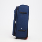 Чемодан средний 52 л (M), отдел на молнии, с расширением, кодовый замок, 3 колеса, 2 наружных кармана, синий - Фото 4