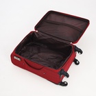 Чемодан средний 52 л (M), отдел на молнии, кодовый замок, с расширением, цвет красный - фото 36788386